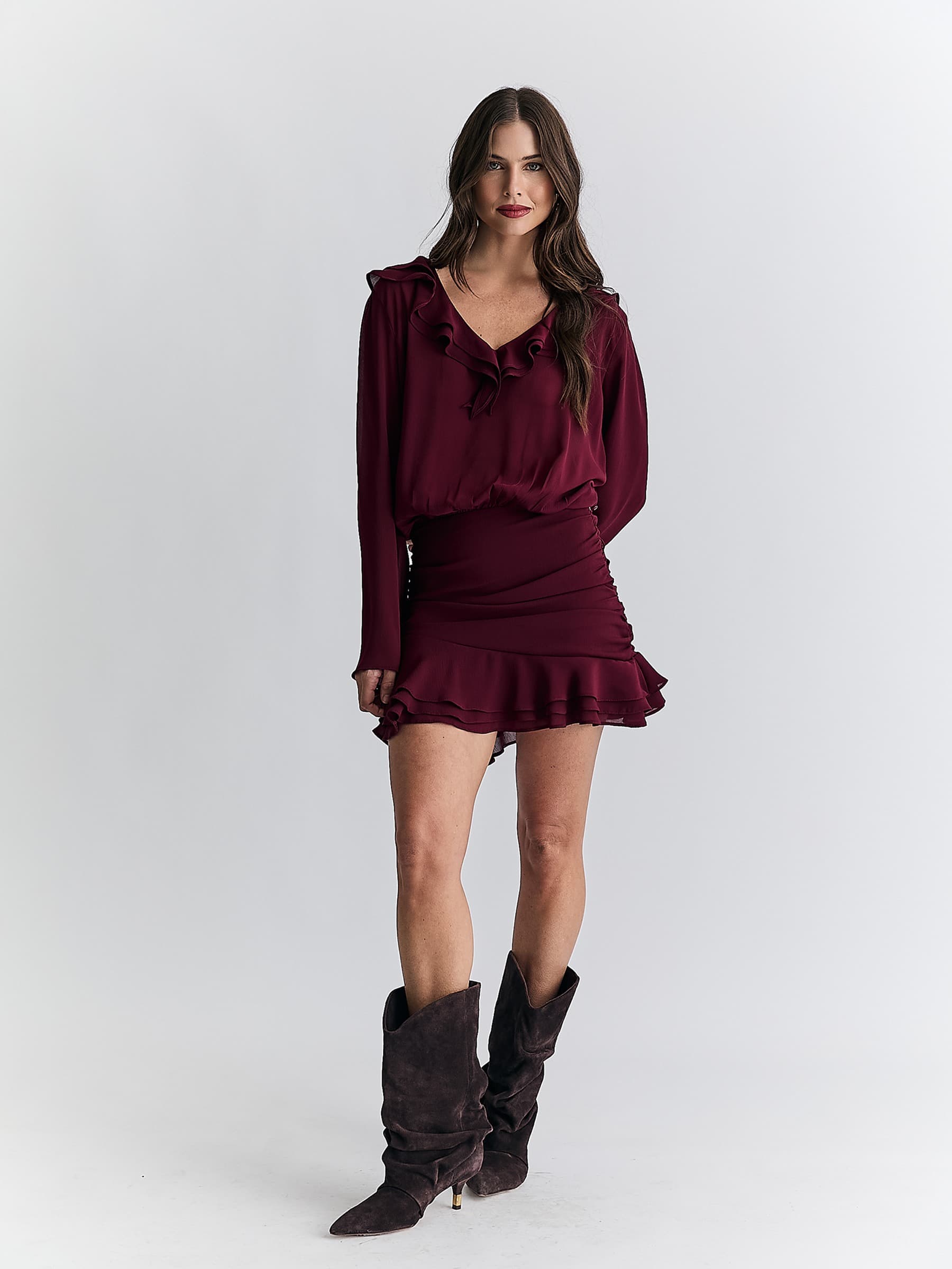 VESTIDO CURTO CHIFFON